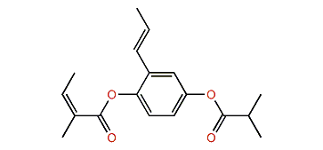 2-(E-Prop-1-enyl)-hydroquinone 1-angelate 4-isobutyrate